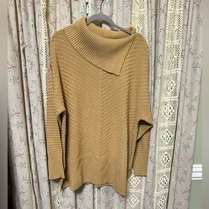 Style & Co Envelope Neck Chunky Knit Sweater In Icy Coffee Size 2X NWT